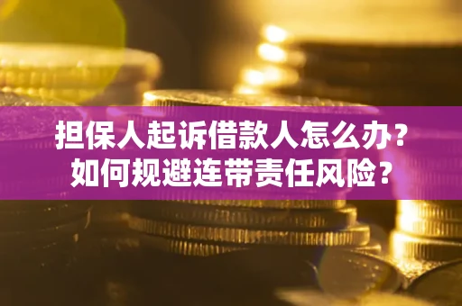 北京担保人起诉借款人怎么办？如何规避连带责任风险？