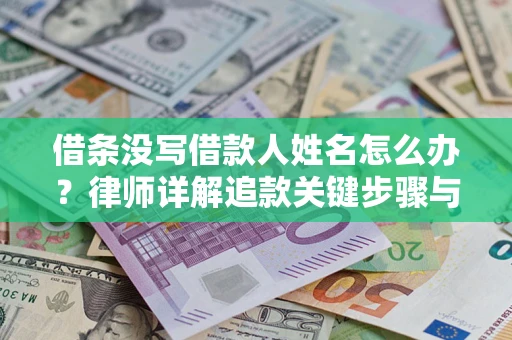 北京借条没写借款人姓名怎么办？律师详解追款关键步骤与证据链构建