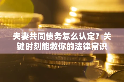 北京夫妻共同债务怎么认定？关键时刻能救你的法律常识